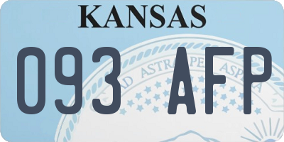KS license plate 093AFP