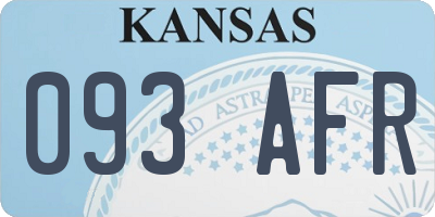 KS license plate 093AFR