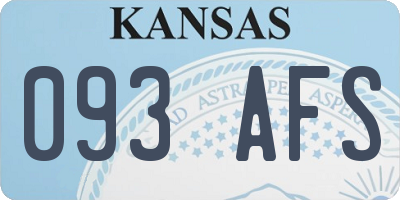KS license plate 093AFS