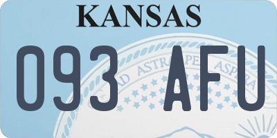 KS license plate 093AFU