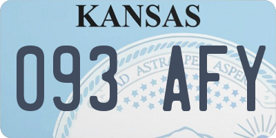 KS license plate 093AFY