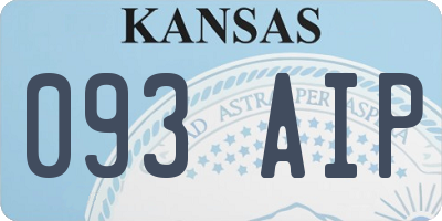 KS license plate 093AIP