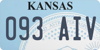 KS license plate 093AIV