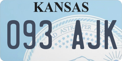 KS license plate 093AJK