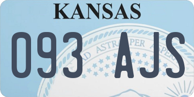 KS license plate 093AJS