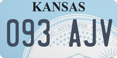 KS license plate 093AJV
