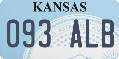KS license plate 093ALB