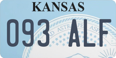 KS license plate 093ALF