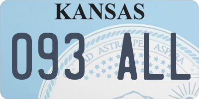KS license plate 093ALL