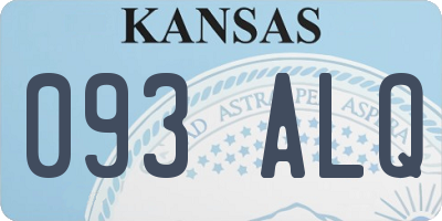 KS license plate 093ALQ