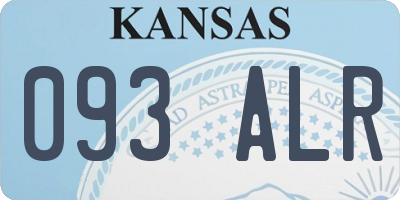 KS license plate 093ALR