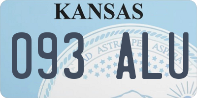 KS license plate 093ALU
