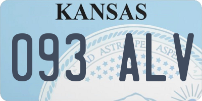 KS license plate 093ALV