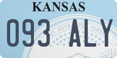KS license plate 093ALY