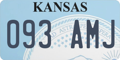 KS license plate 093AMJ