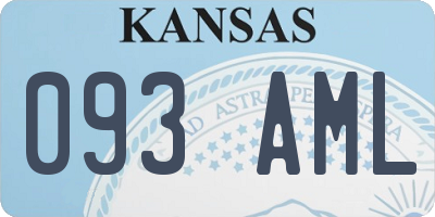 KS license plate 093AML