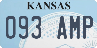 KS license plate 093AMP