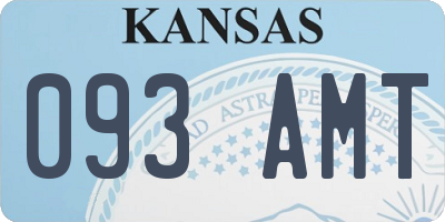 KS license plate 093AMT