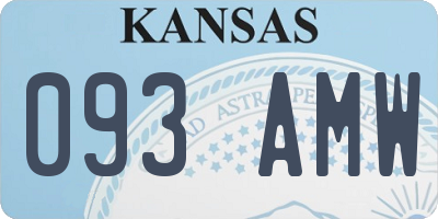 KS license plate 093AMW