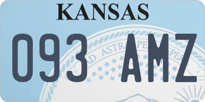 KS license plate 093AMZ