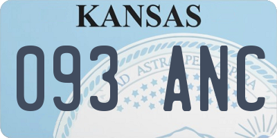 KS license plate 093ANC