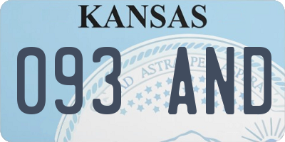 KS license plate 093AND