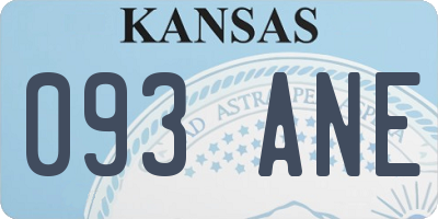 KS license plate 093ANE
