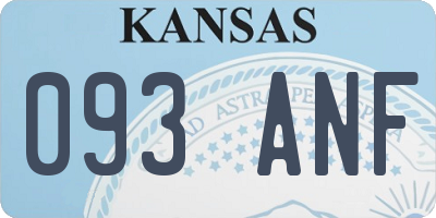 KS license plate 093ANF