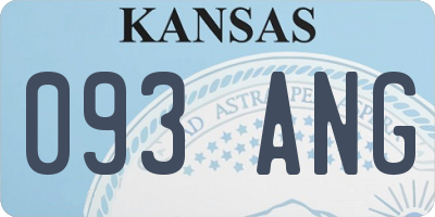 KS license plate 093ANG