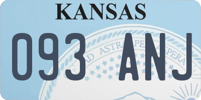 KS license plate 093ANJ