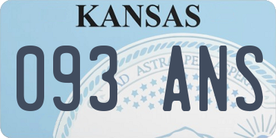 KS license plate 093ANS