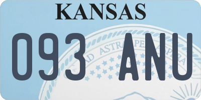 KS license plate 093ANU
