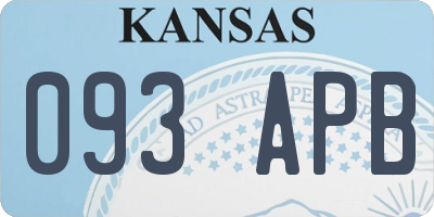 KS license plate 093APB