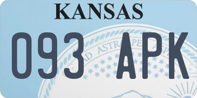 KS license plate 093APK