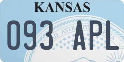 KS license plate 093APL