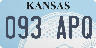 KS license plate 093APQ