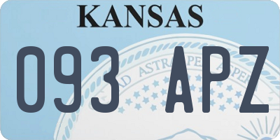 KS license plate 093APZ