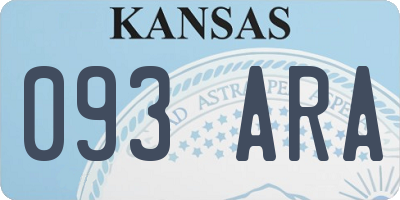 KS license plate 093ARA
