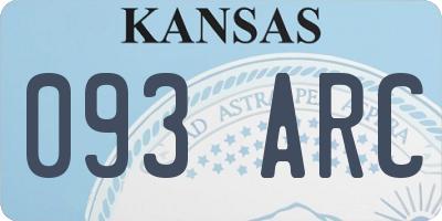 KS license plate 093ARC