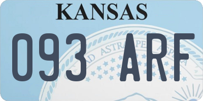 KS license plate 093ARF