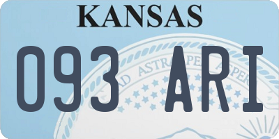 KS license plate 093ARI