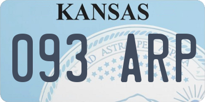 KS license plate 093ARP
