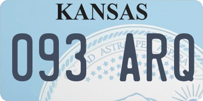 KS license plate 093ARQ