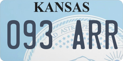 KS license plate 093ARR