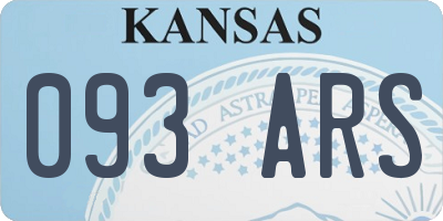 KS license plate 093ARS