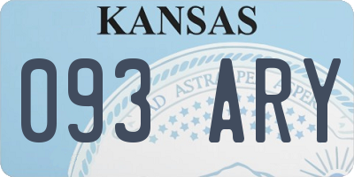 KS license plate 093ARY
