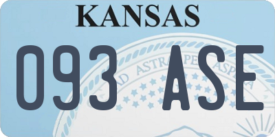 KS license plate 093ASE