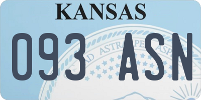 KS license plate 093ASN