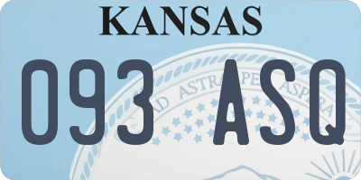 KS license plate 093ASQ