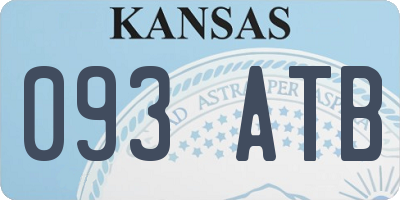 KS license plate 093ATB